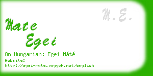mate egei business card