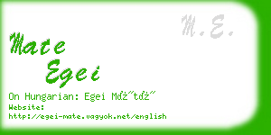 mate egei business card